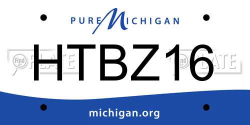 HTBZ16 Michigan License Plate