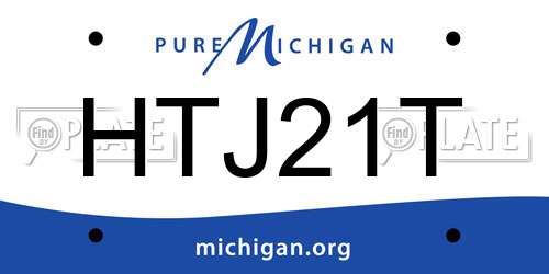 HTJ21T Michigan License Plate