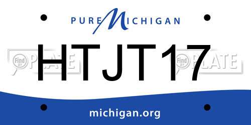 HTJT17 Michigan License Plate