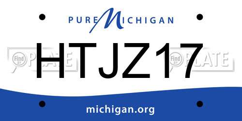 HTJZ17 Michigan License Plate