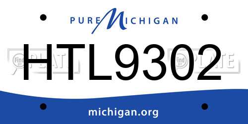 HTL9302 Michigan License Plate