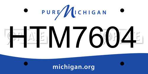 HTM7604 Michigan License Plate