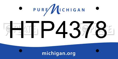 HTP4378 Michigan License Plate