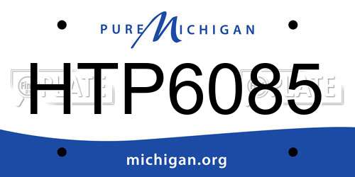 HTP6085 Michigan License Plate