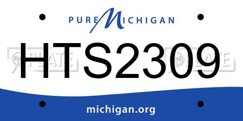 HTS2309 Michigan License Plate