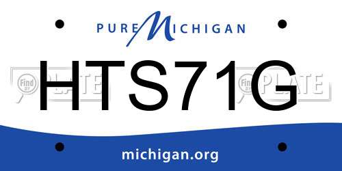 HTS71G Michigan License Plate