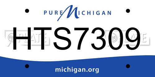 HTS7309 Michigan License Plate