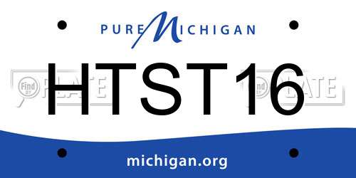 HTST16 Michigan License Plate