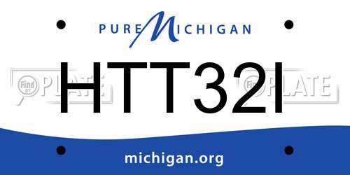 HTT32I Michigan License Plate
