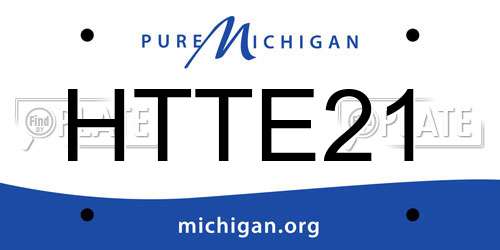 HTTE21 Michigan License Plate