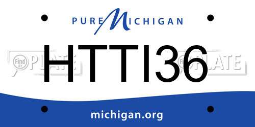 HTTI36 Michigan License Plate