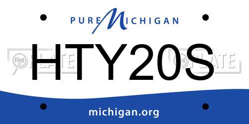 HTY20S Michigan License Plate