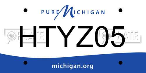 HTYZ05 Michigan License Plate