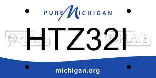 HTZ32I Michigan License Plate