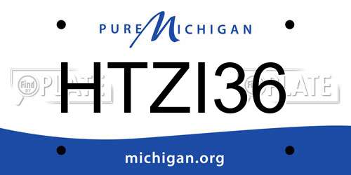 HTZI36 Michigan License Plate
