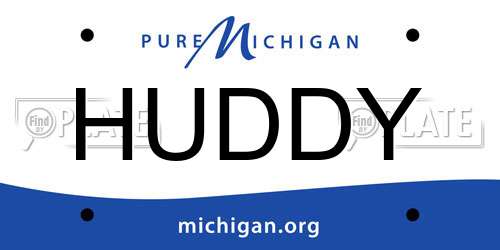 HUDDY Michigan License Plate