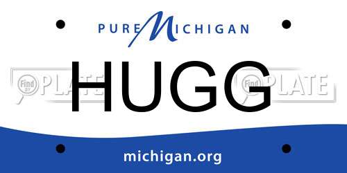 HUGG Michigan License Plate