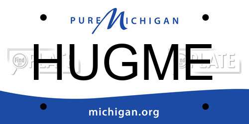 HUGME Michigan License Plate