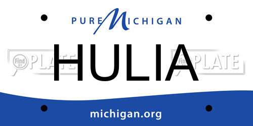 HULIA Michigan License Plate