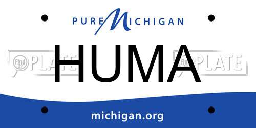 HUMA Michigan License Plate