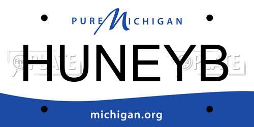 HUNEYB Michigan License Plate
