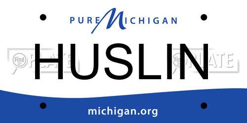HUSLIN Michigan License Plate