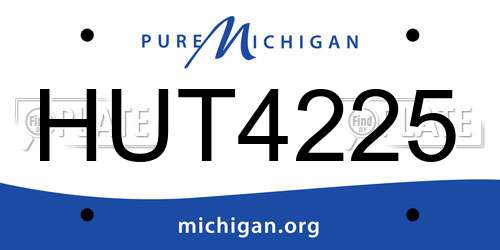 HUT4225 Michigan License Plate
