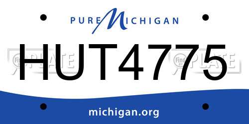 HUT4775 Michigan License Plate