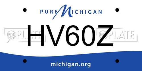 HV60Z Michigan License Plate