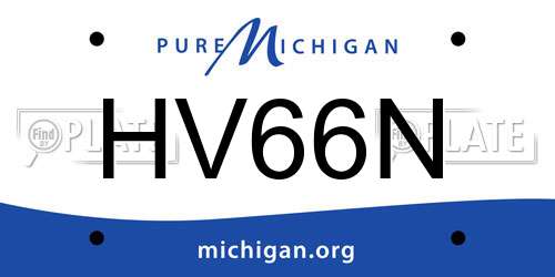 HV66N Michigan License Plate