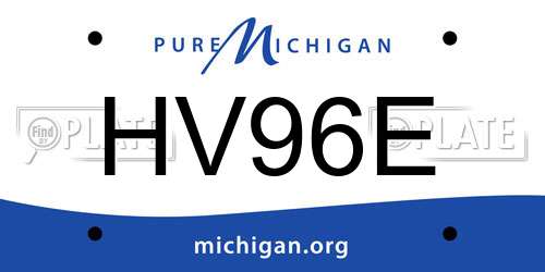 HV96E Michigan License Plate