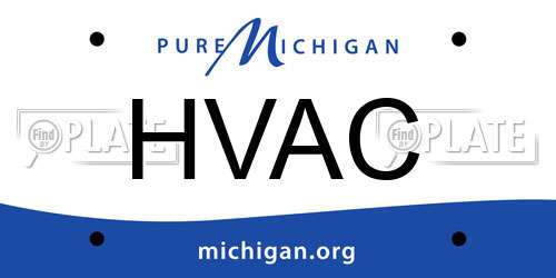 HVAC Michigan License Plate
