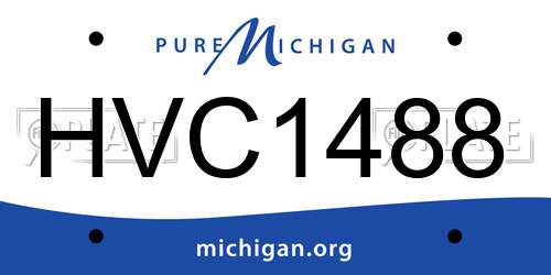 HVC1488 Michigan License Plate