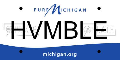 HVMBLE Michigan License Plate