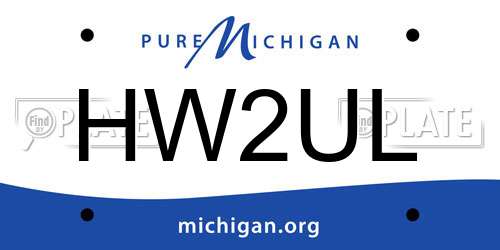 HW2UL Michigan License Plate