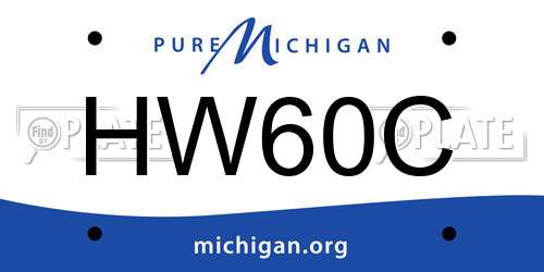 HW60C Michigan License Plate