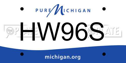 HW96S Michigan License Plate