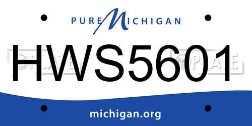 HWS5601 Michigan License Plate