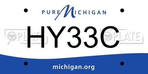 HY33C Michigan License Plate