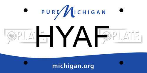 HYAF Michigan License Plate