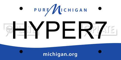 HYPER7 Michigan License Plate