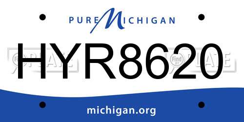HYR8620 Michigan License Plate