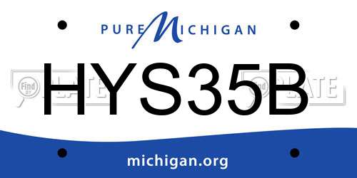 HYS35B Michigan License Plate