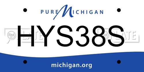 HYS38S Michigan License Plate
