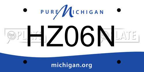 HZ06N Michigan License Plate