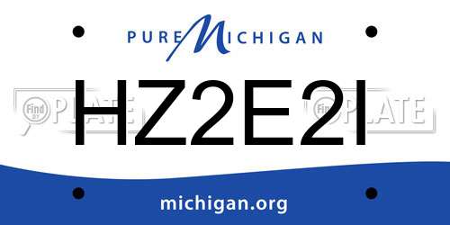 HZ2E2I Michigan License Plate