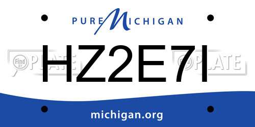 HZ2E7I Michigan License Plate