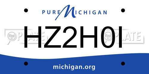 HZ2H0I Michigan License Plate