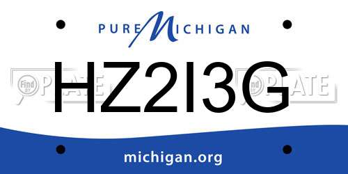 HZ2I3G Michigan License Plate