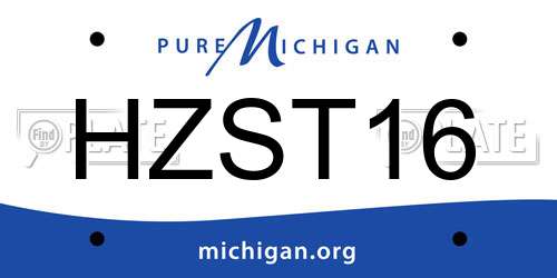 HZST16 Michigan License Plate
